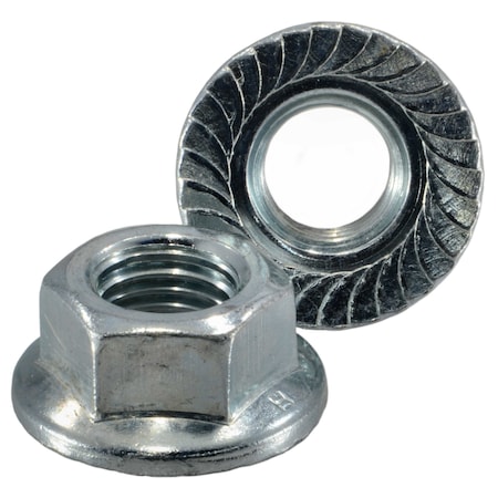 Midwest Fastener Flange Nut, M20-2.50, Steel, Class 8, Zinc Plated, 2 PK 39951